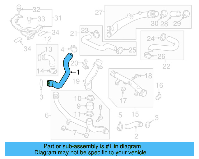 Lower Hose 7P0-145-738 - View 3