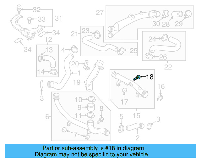 Connector Pipe Retainer 7L6-145-830 - View 10