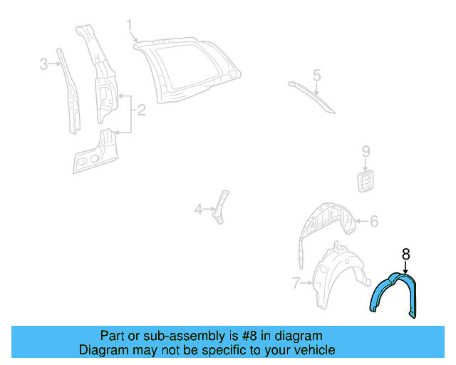 Wheelhouse Liner 1JM-810-972 - View 7