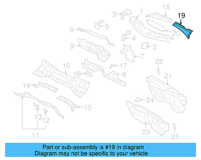 Cowl Grille 5N1-819-403-9B9 - View 5