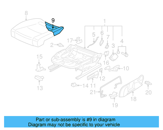 Seat Cushion Pad 1Q0-881-256-BT - View 6