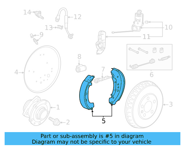 Brake Shoes 1EA-698-525-G - View 3