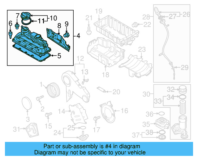 Valve Cover 03L-103-469 - View 4