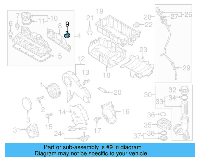 Upper Oil Pan Bolt N-910-488-02 - View 11