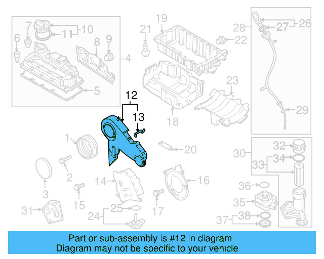Upper Timing Cover 03P-109-107 - View 10