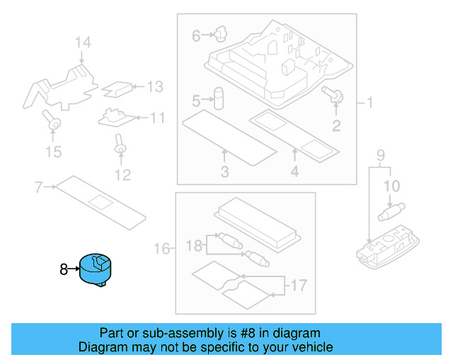 Sunroof Switch 1K9-959-561-YBD
