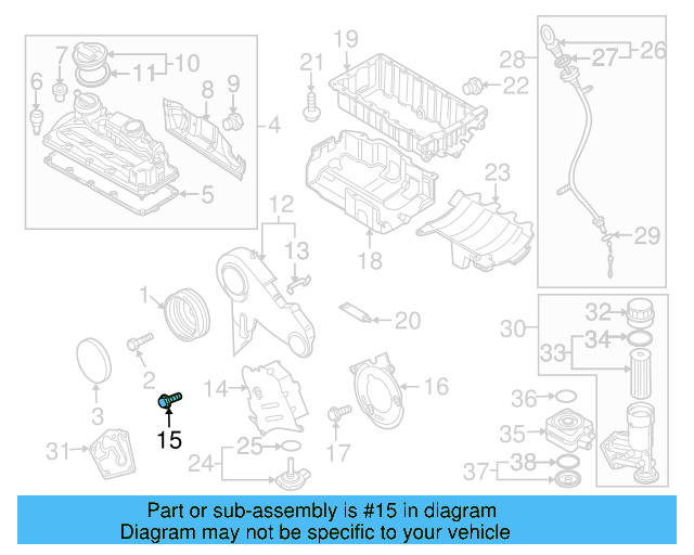 Center Timing Cover Bolt N-100-829-12 - View 9
