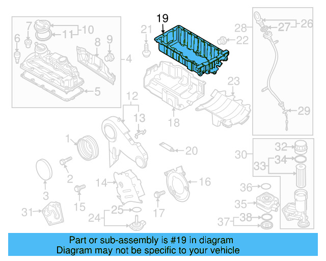 Oil Pan 03G-103-603-AD - View 4