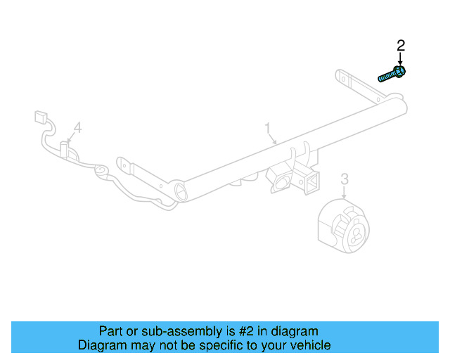 Trailer Hitch Bolt N-911-489-01 - View 3
