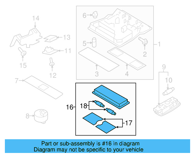 Rear O'head Lamp 6Q0-947-291-B-Y20 - View 10