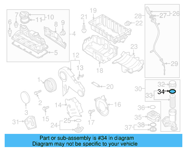Engine Oil Filter Gasket 071-115-444 - View 6