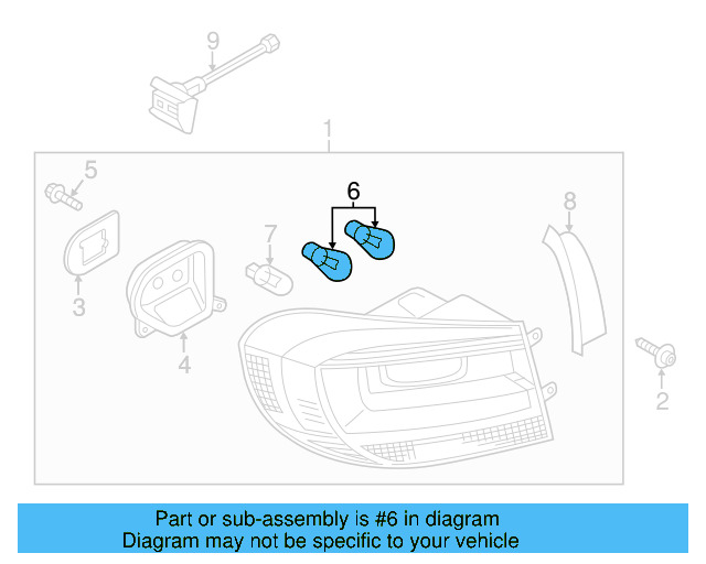 Tail Lamp Bulb N-017-732-6 - View 11