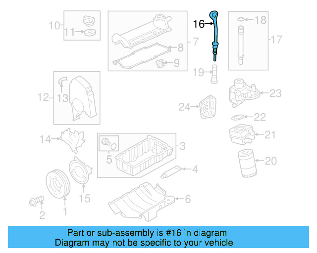 Engine Oil Dipstick 06K-115-611-D - View 17