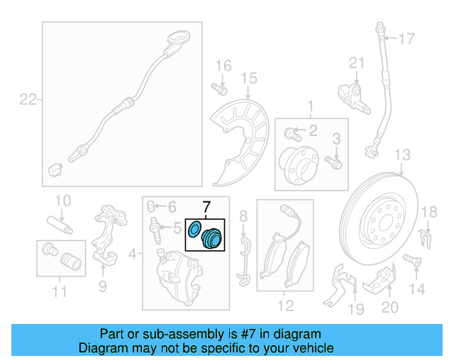 Disc Brake Caliper Repair Kit 1K0-698-471-B - View 23