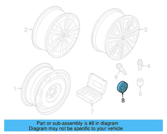 Center Cap 5G0-601-149-YUI - View 7
