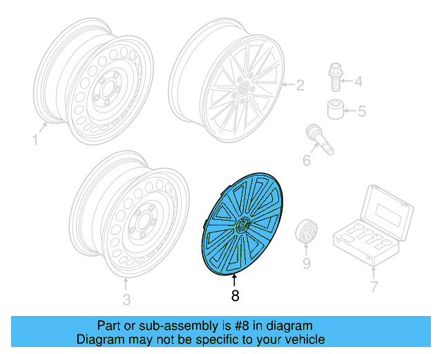 Wheel Cover 5G0-601-147-YTI - View 5