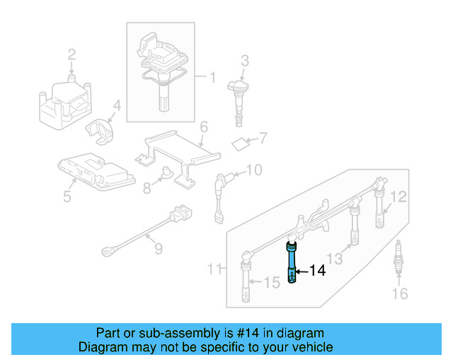 Spark Plug Wire 06A-905-430-AM - View 17
