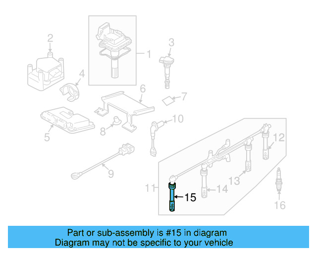 Spark Plug Wire 06A-905-430-AN - View 3