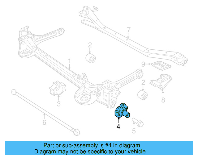 Stub Axle 5C0-501-117-B - View 4