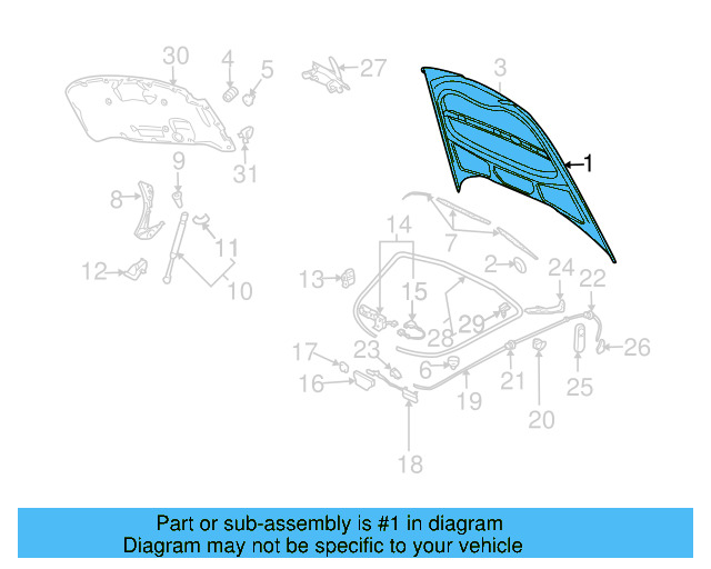 Hood 3D0-823-031-H - View 4