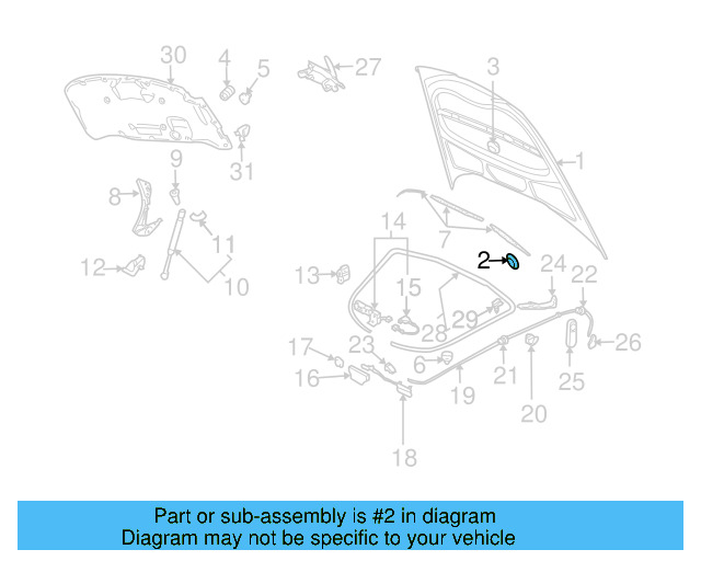 Hood Plug 3D0-955-440 - View 3