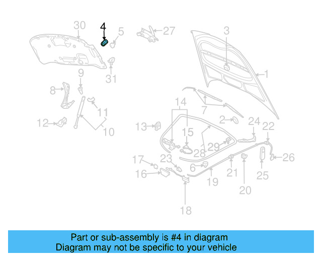 Hood Bumper 4B0-823-481 - View 4