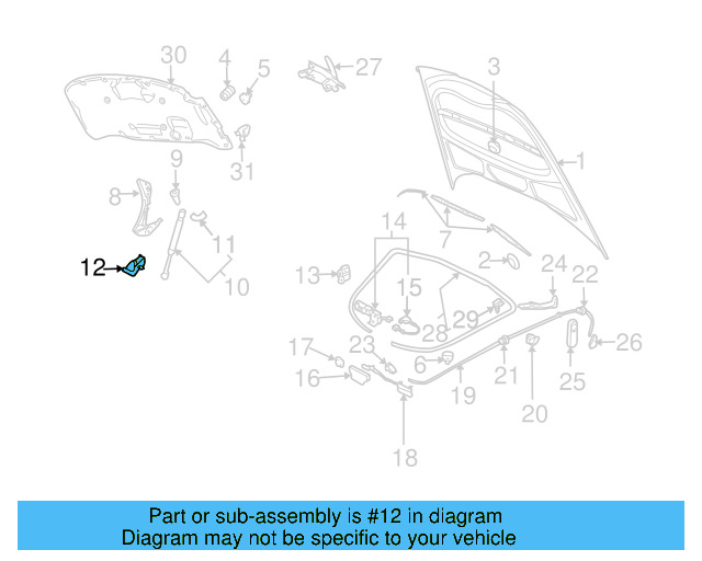 Mount Bracket 3D0-823-402-B - View 3