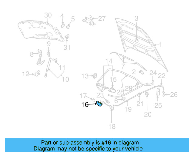 Lock Cover 3D0-823-187-A-B41 - View 3