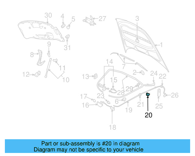 Release Cable Clip 191-823-567 - View 9