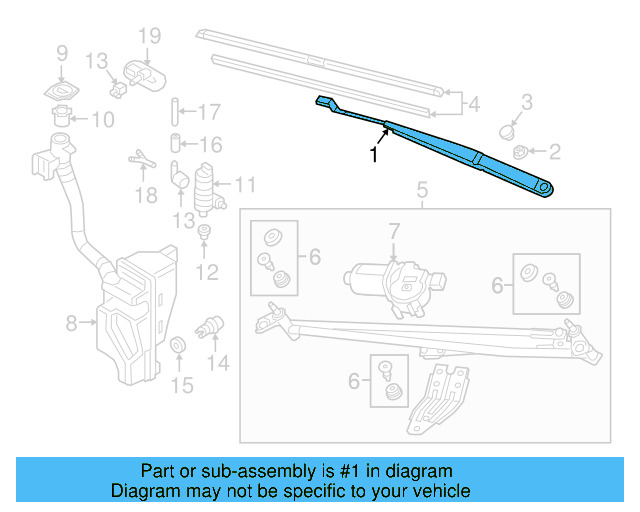 Windshield Wiper Arm 3CN-955-409 - View 3