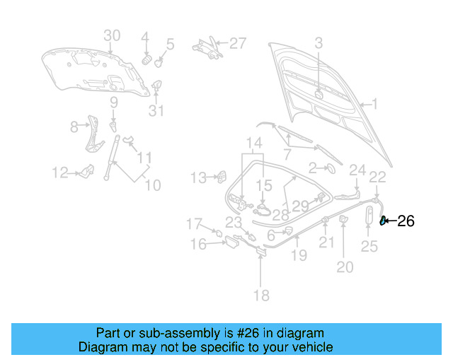 Release Handle Bracket 3D1-823-633 - View 3