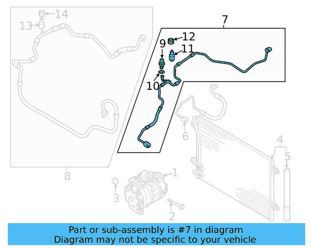 A/C Refrigerant Liquid Hose 5C0-820-741-BP - View 7