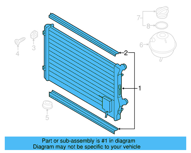 Radiator Assembly 1K0-198-251 - View 7