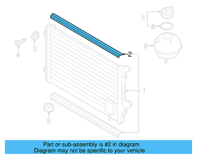 Radiator Upper Seal 1K0-121-345-C - View 17