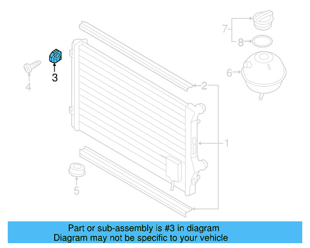 Upper Mount 1K0-121-367-P - View 7