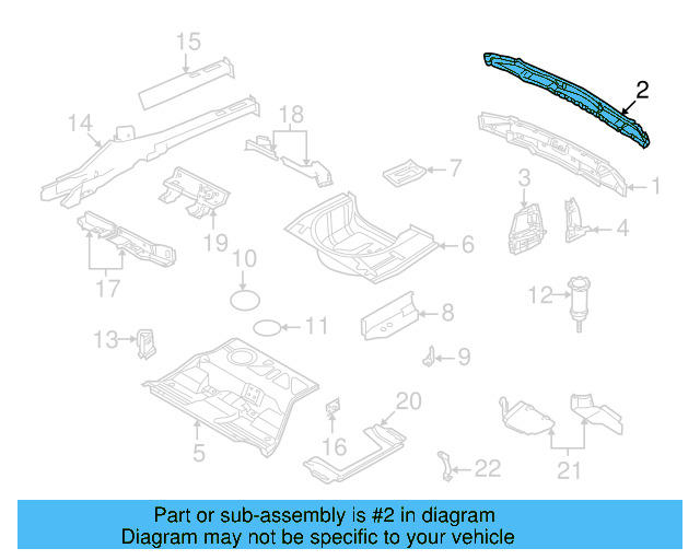 Rear Body Panel 3B5-813-301-A - View 3