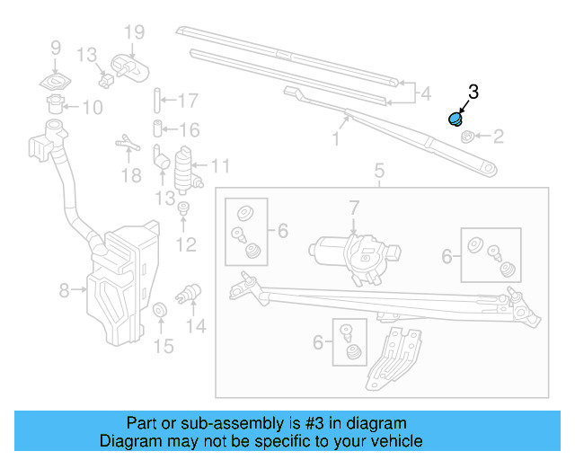 Wiper Arm Cap 5N0-955-205-9B9 - View 57