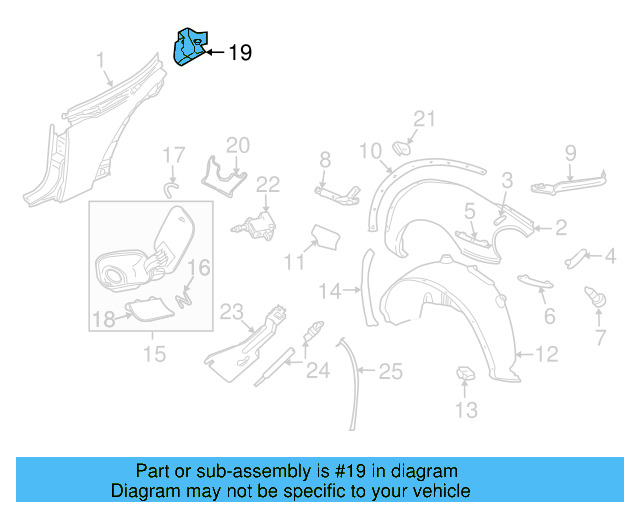 Fuel Pocket 1C0-803-481-A - View 5