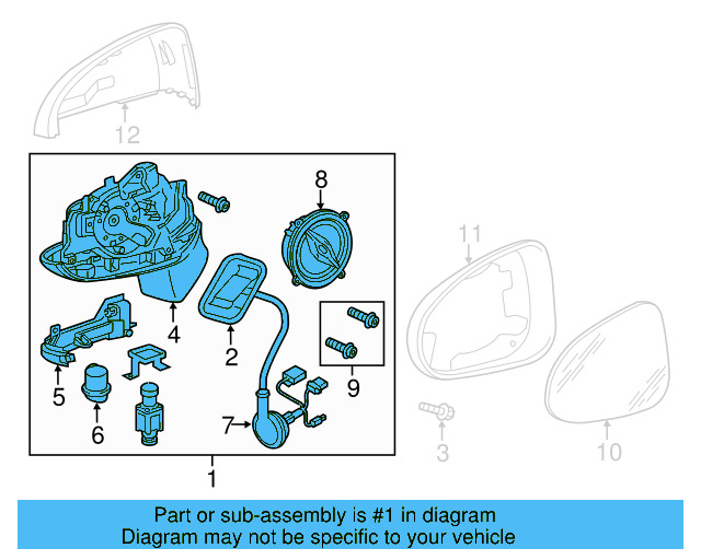 Mirror Assembly 7P6-857-508-A-9B9 - View 4