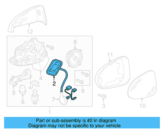 Mirror Assembly Gasket 7P6-857-933