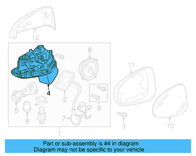 Mirror Housing 7P6-857-086-9B9