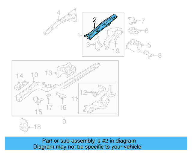 Upper Reinforced 3C8-809-145 - View 3