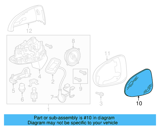 Mirror Glass 7P6-857-522 - View 5