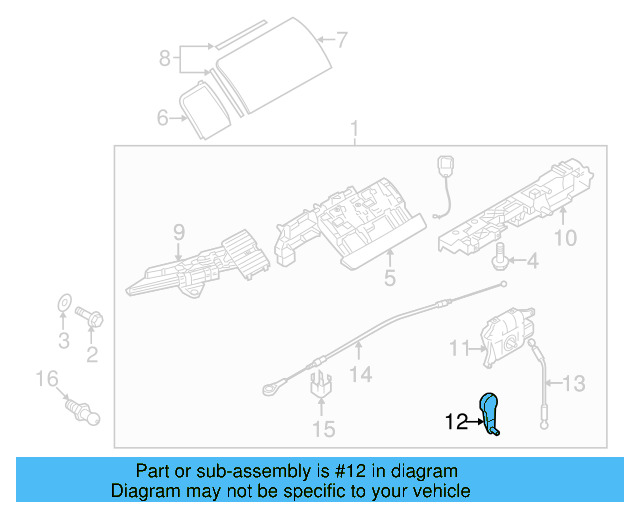 Convertible Top Crank 1Y0-871-450-A - View 3