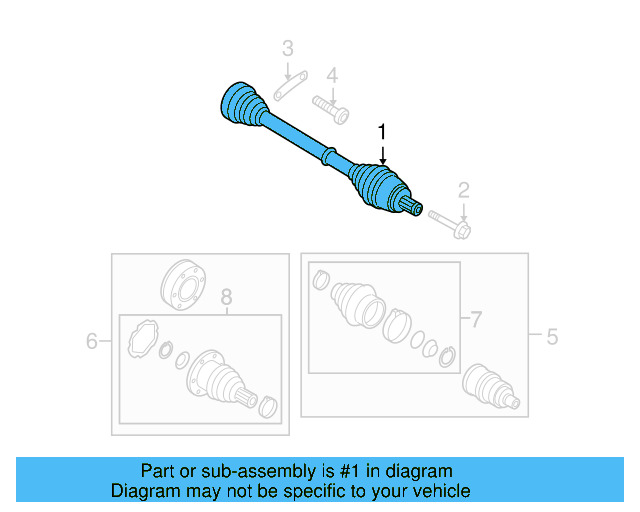 Axle Assembly 1K0-501-204-F