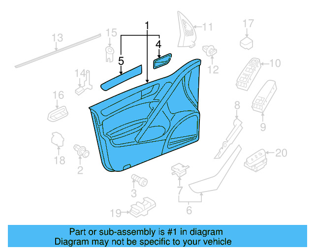 Door Trim Panel 5K4-867-022-D-YDV - View 2