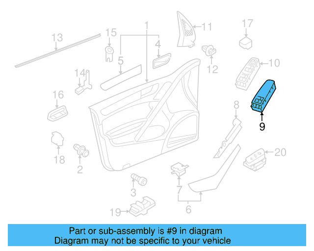 Switch Housing 5K0-867-256-81U - View 7