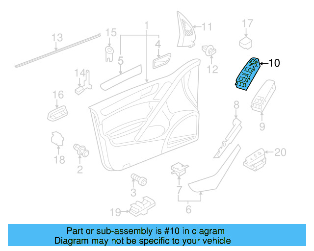 Switch Housing 5K0-867-255-A-81U - View 7