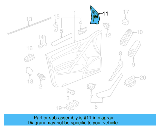 Front Dr Speaker 5K0-837-974-K-82V - View 3
