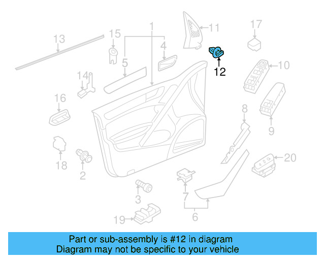 Corner Cover Clip 6E0-837-732 - View 35